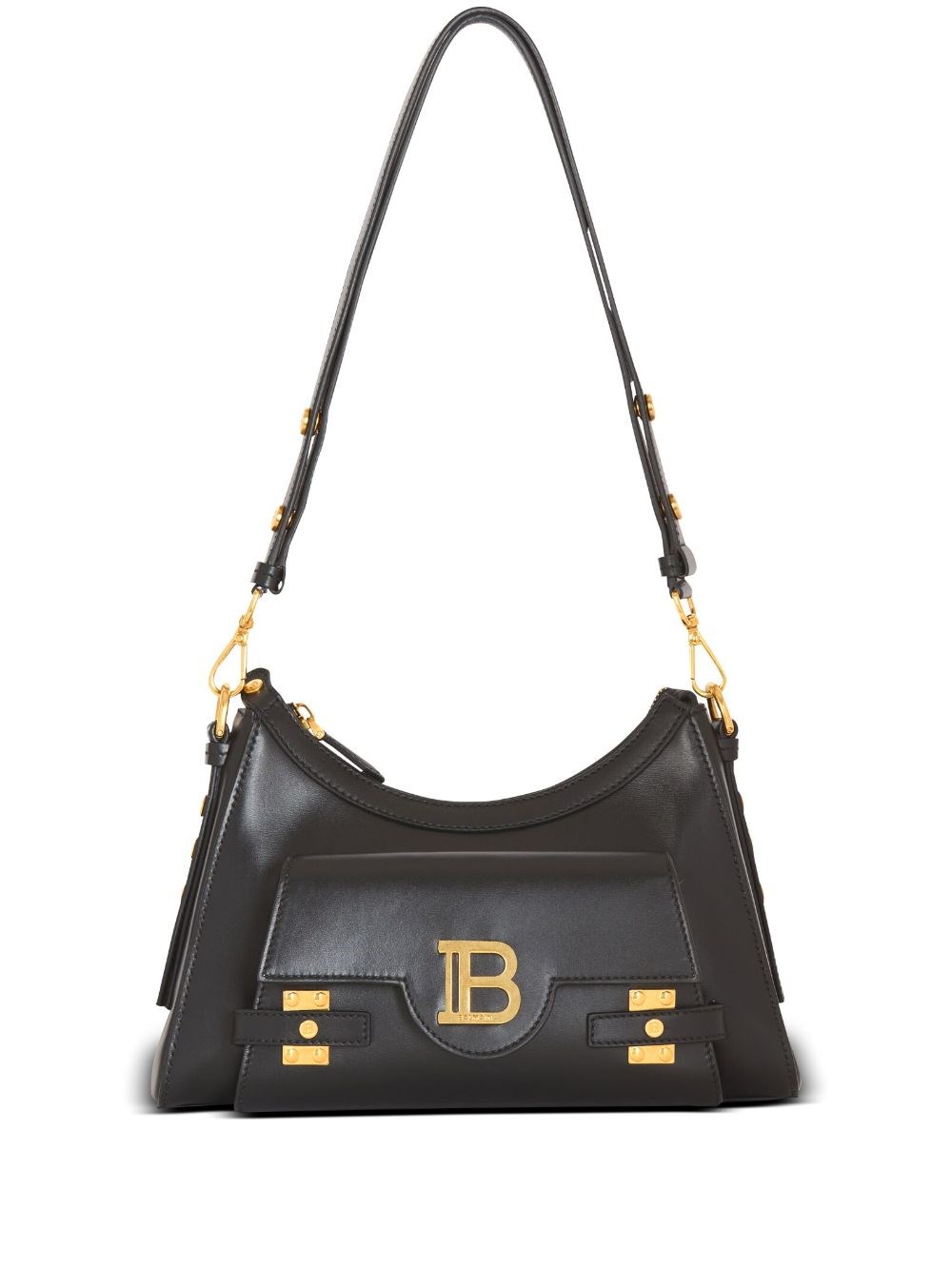 Shop Balmain B-buzz Hobo Bag In Black  