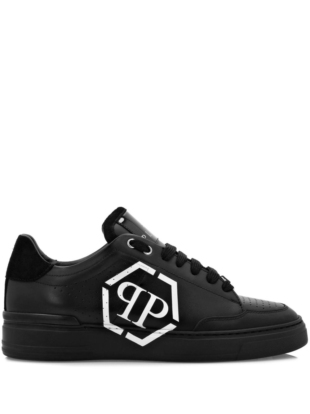 Shop Philipp Plein 'hexagon' Sneakers In Black  