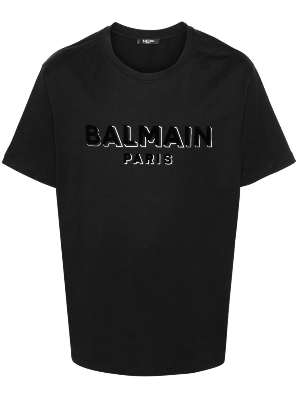 Shop Balmain T-shirt Logo In Black  