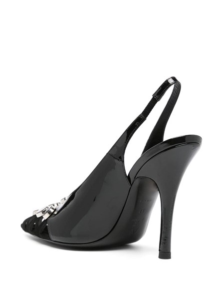 THE ATTICO - Patent leather and suede slingbacks