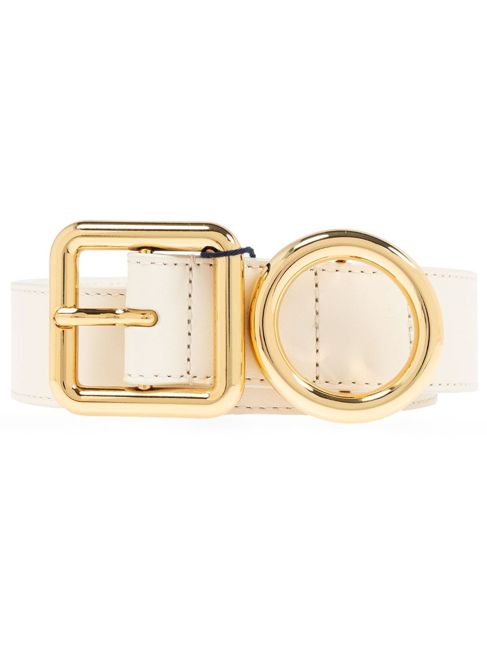Shop Jacquemus Leather Regalo Belt In ホワイト