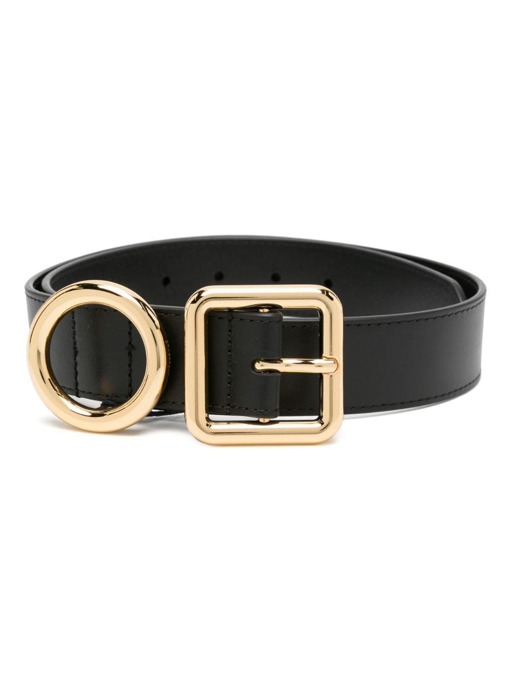 Shop Jacquemus 'regalo' Leather Belt In Black  