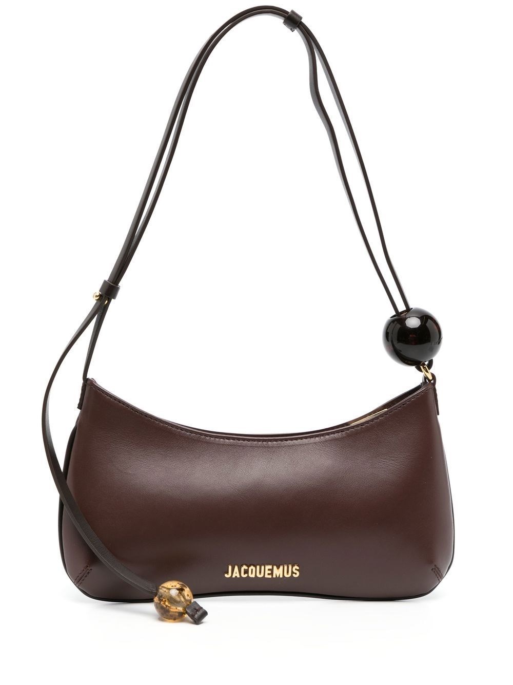 Shop Jacquemus Le Bisou Perle Bag In Brown