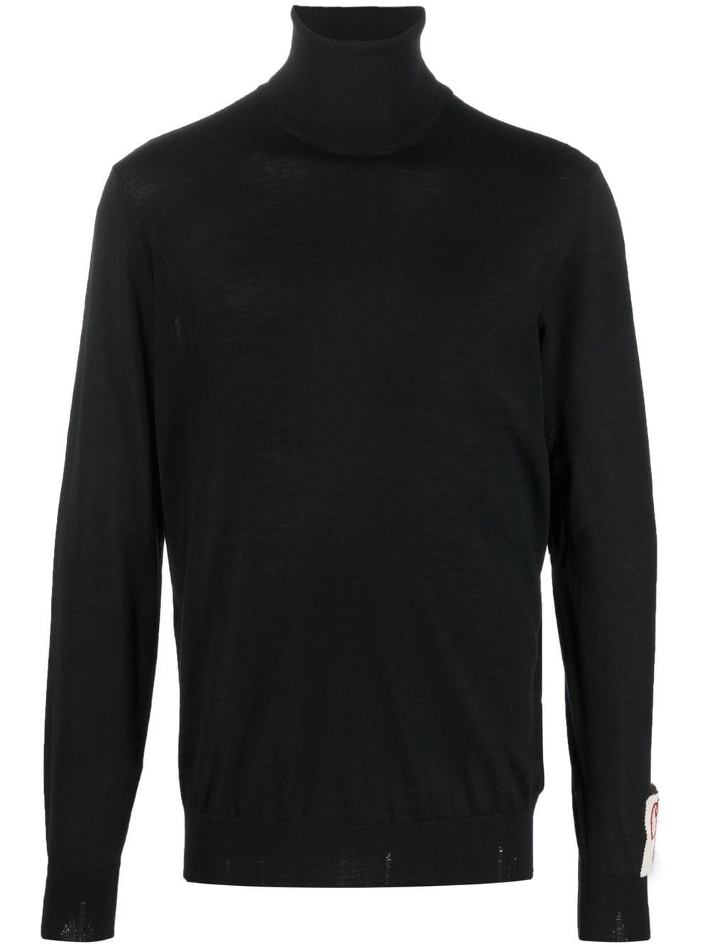 Golden Goose Regular Knit Turtle Neck Light Wool Merino In ブラック