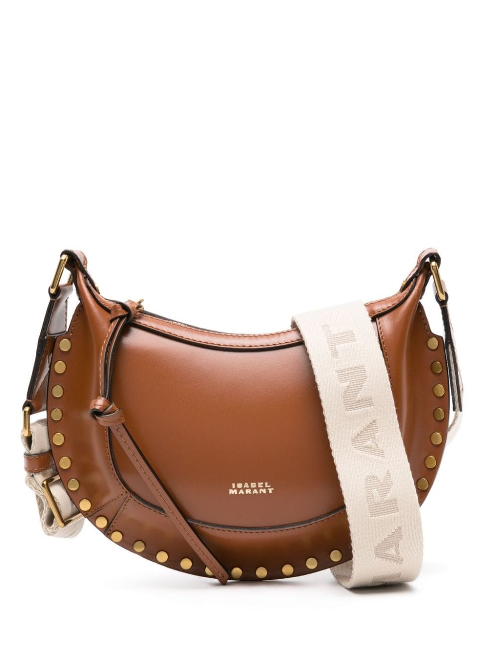 Shop Isabel Marant Oskan Moon Mini Bag In Brown