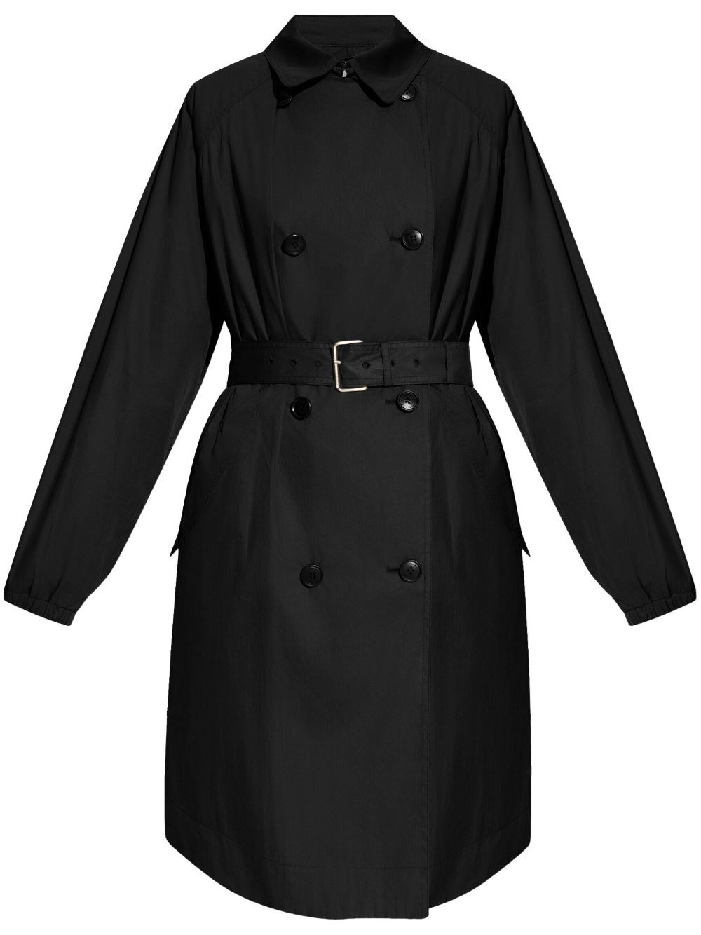 Shop Marant Etoile Cotton Blend Trench Coat In Black  