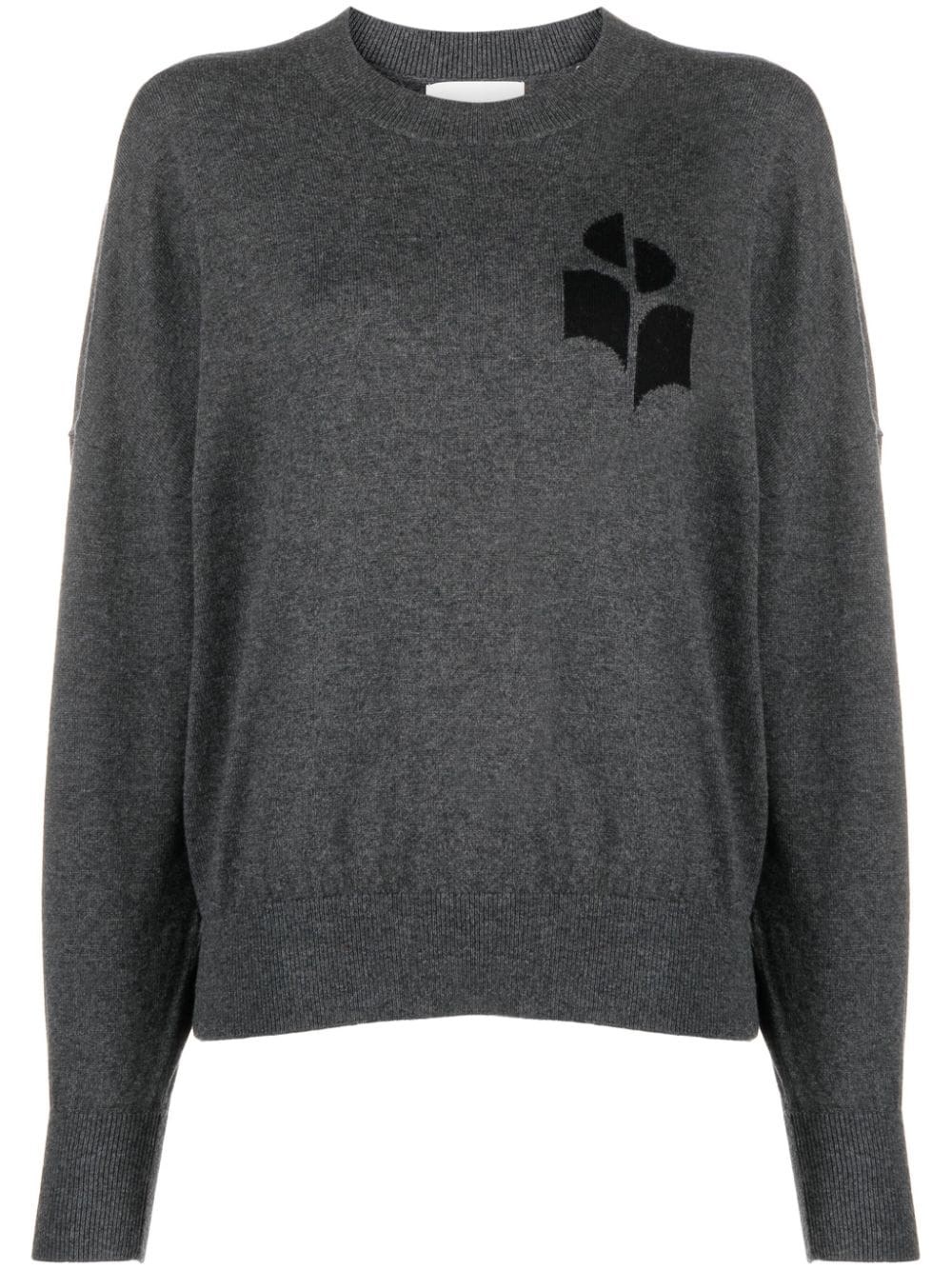 Shop Marant Etoile Cotton And Wool Blend Sweater In Gray