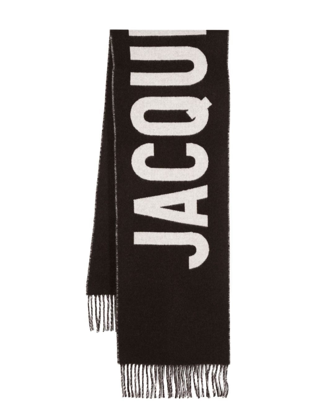 Shop Jacquemus Logo Scarf In Brown