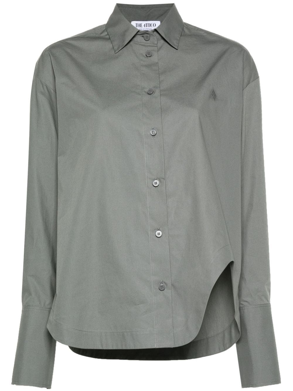 Shop Attico Oversized Shirt In Gray