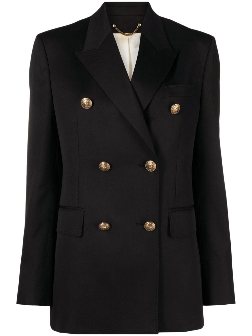 Shop Golden Goose Double-breasted Blazer In Black  