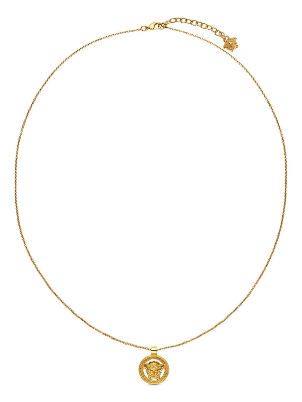 Shop Versace 'medusa' Necklace In Gold