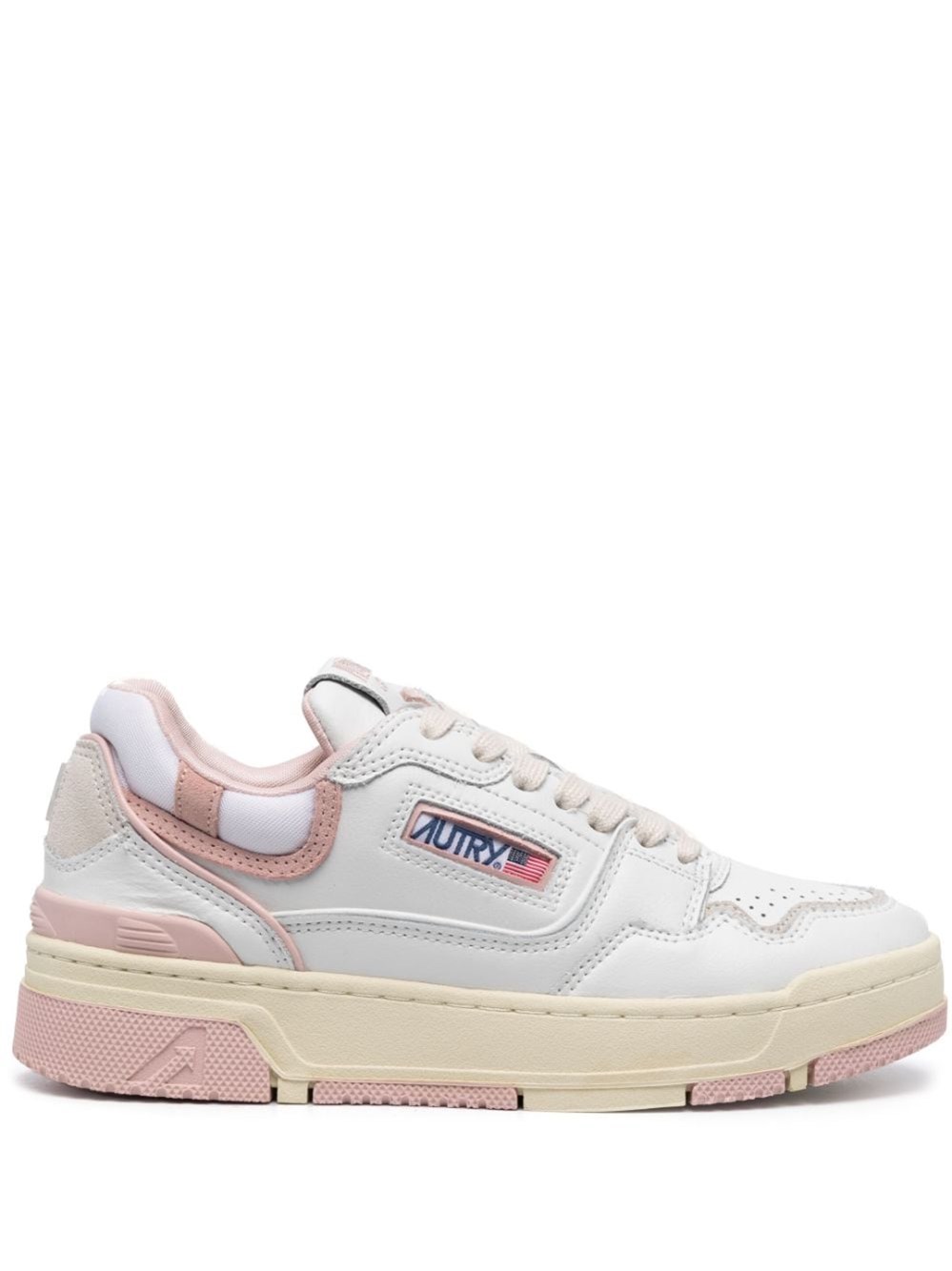 Shop Autry Clc Leather Sneakers In Pink