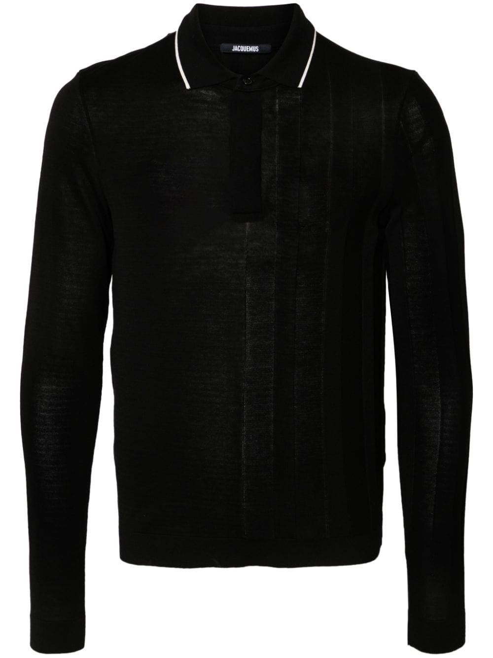 Jacquemus Le Polo Tricot Polo Shirt In ブラック