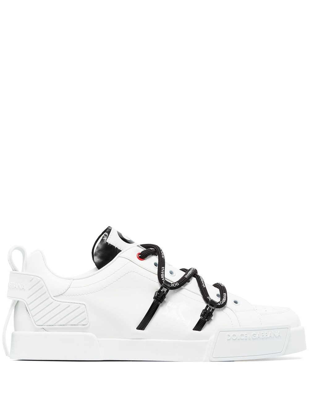 Dolce & Gabbana Dolce And Gabbana White Insert Portofino Sneakers In White