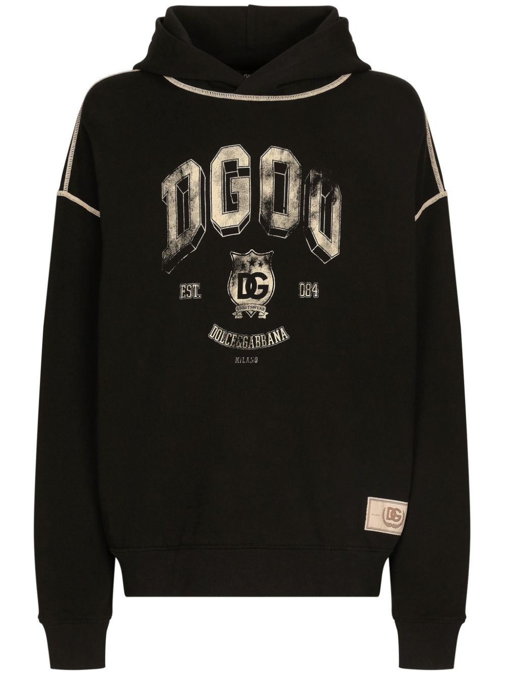 Shop Dolce & Gabbana Printed Sweatshirt In Black  