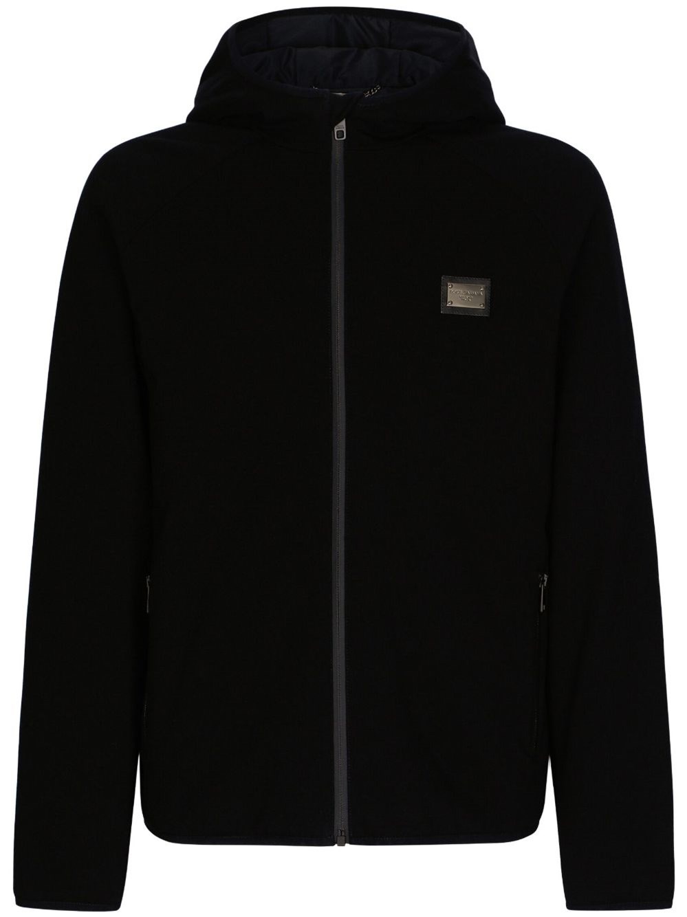 Shop Dolce & Gabbana Logo Plaque Jacket In Black  