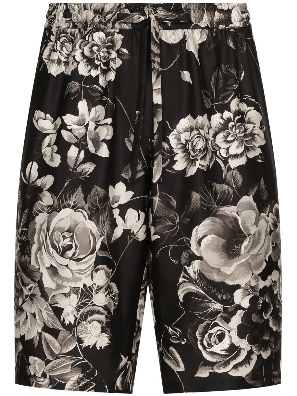 Shop Dolce & Gabbana Printed Shorts In Black  