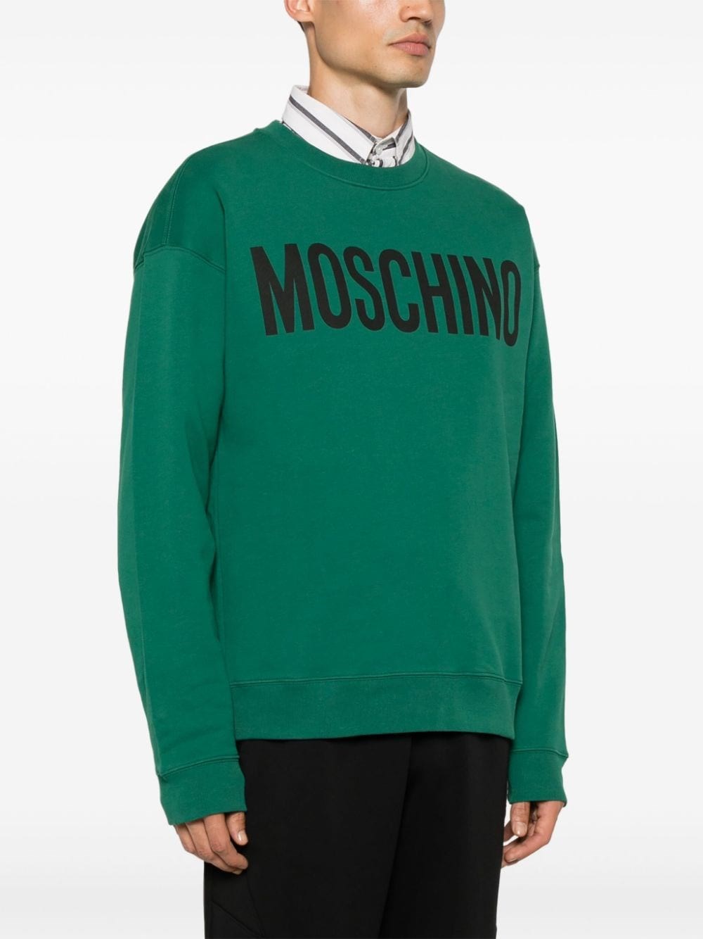 Shop Moschino Logo Sweatshirt In Black  