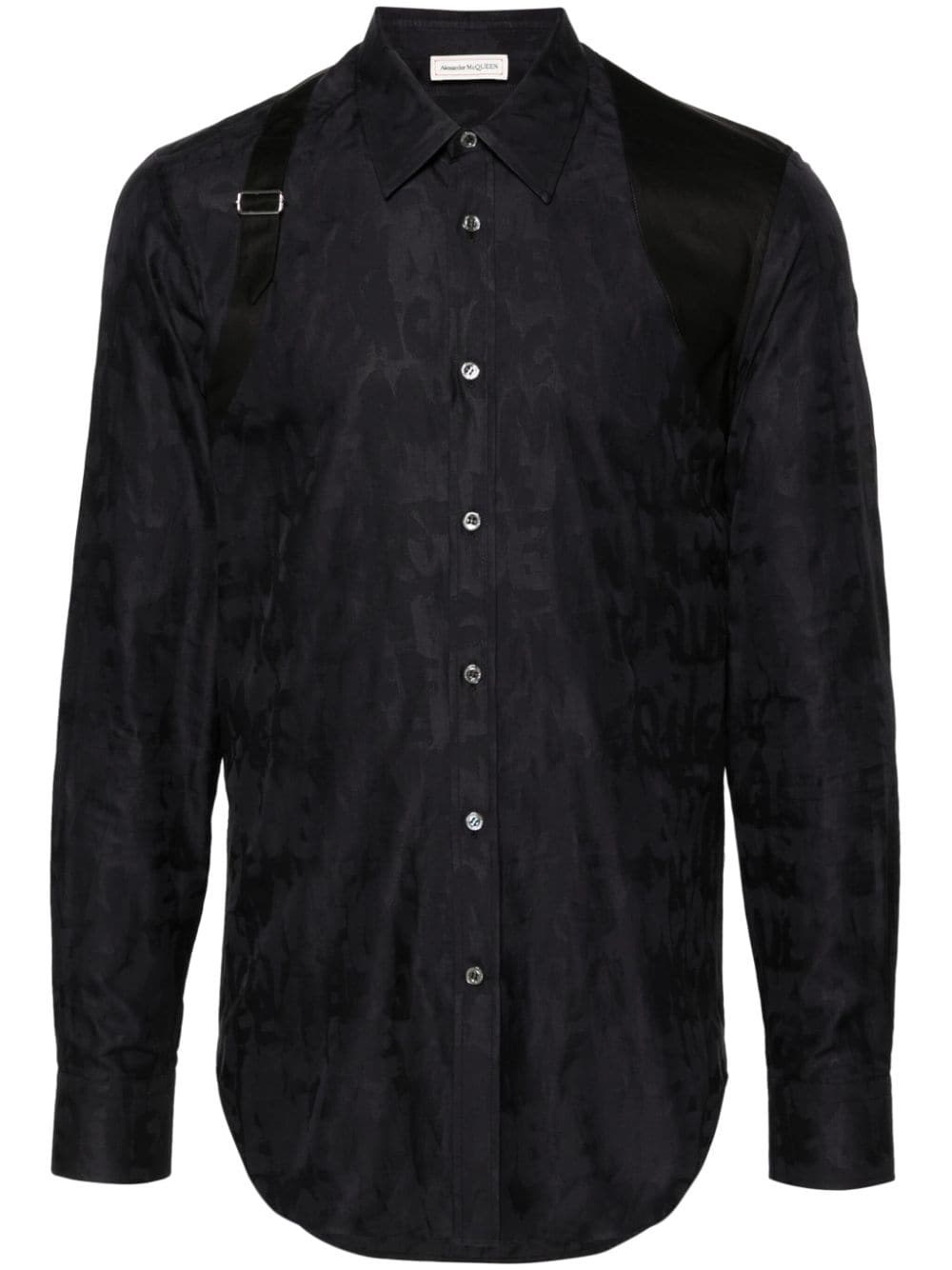 Shop Alexander Mcqueen Shirt With Buckle In Black  