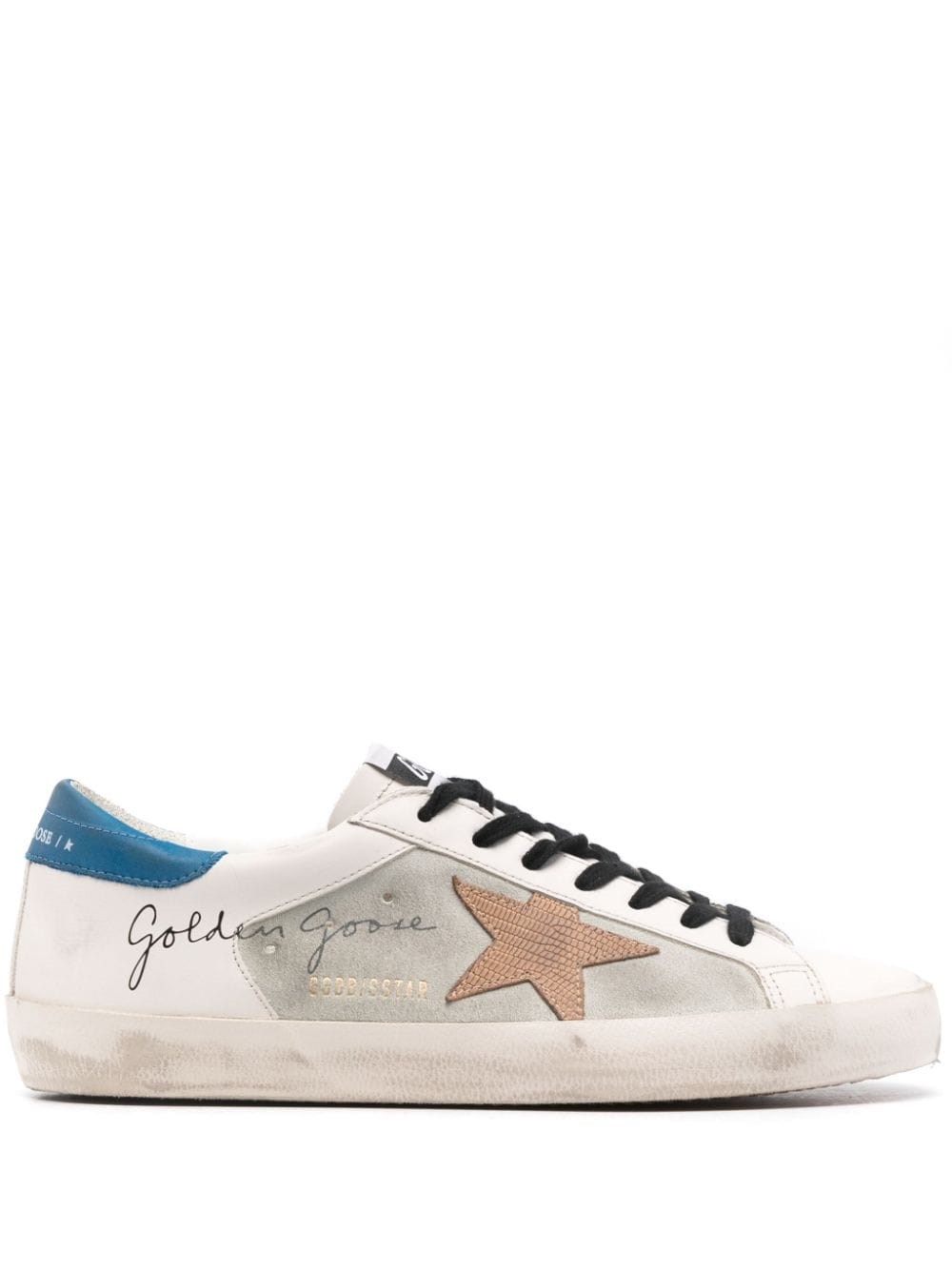 Shop Golden Goose Snea Kers 'superstar' In White