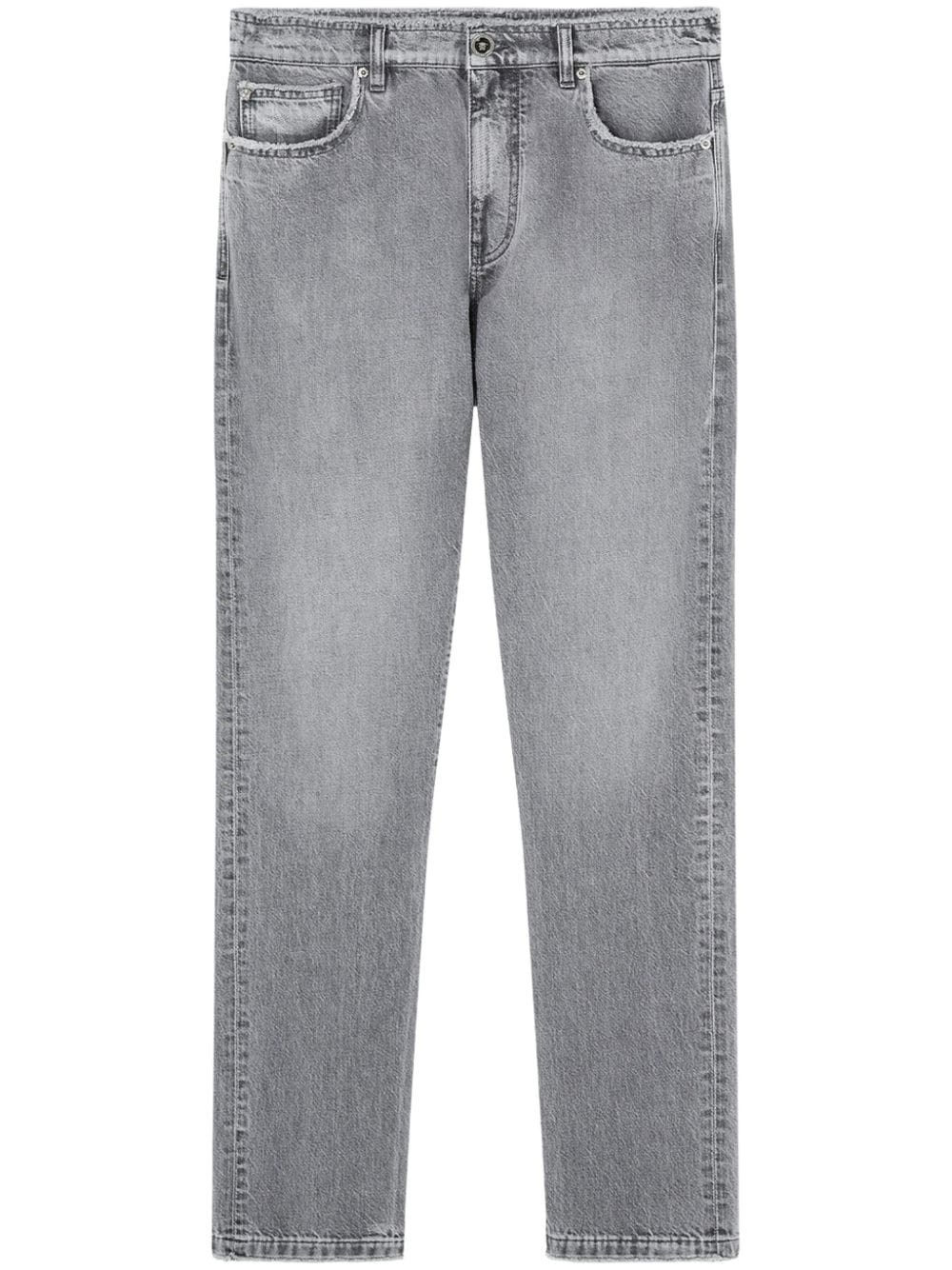 Shop Versace Jeans Straight-leg In Gray