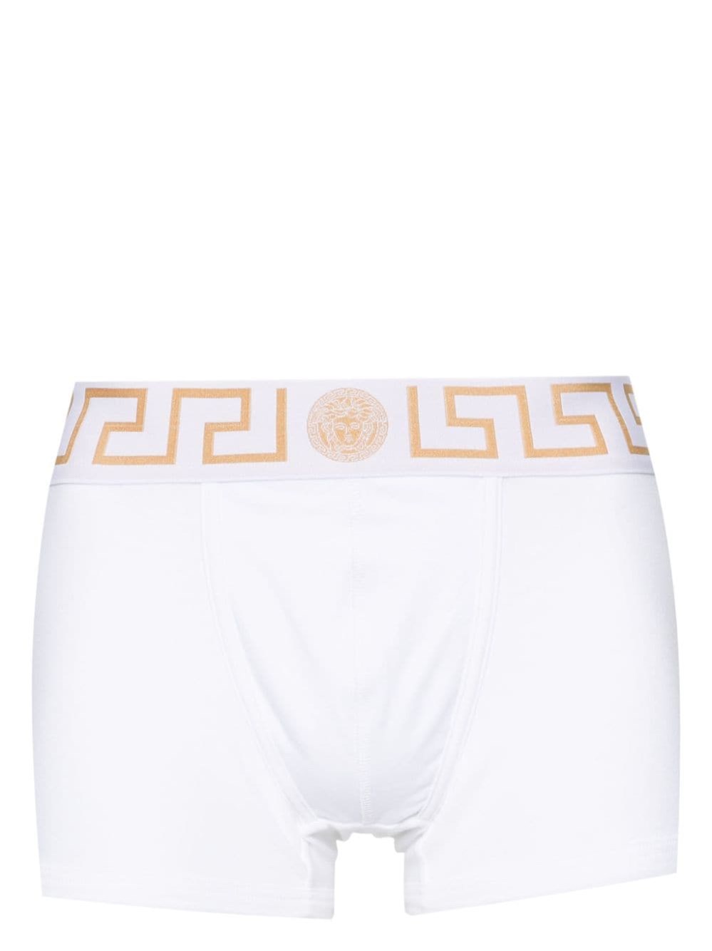 Shop Versace Boxer Logo In White