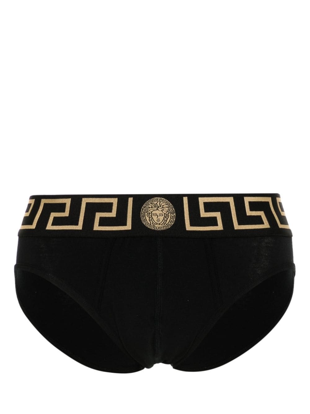 Shop Versace Logo Briefs In Black  