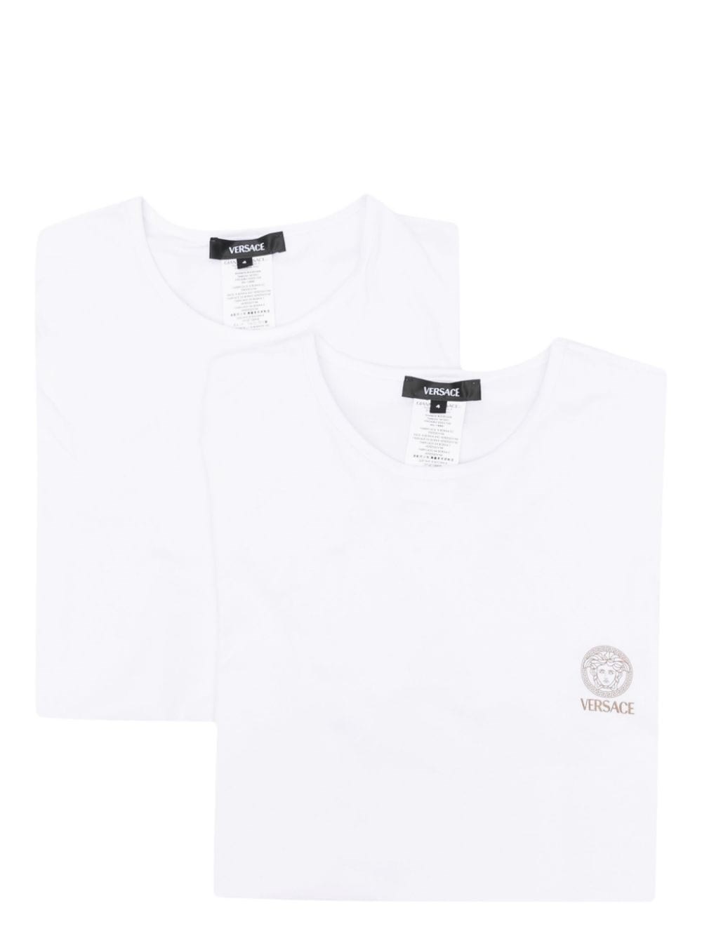 Shop Versace 'medusa' T-shirt (2-pack) In White