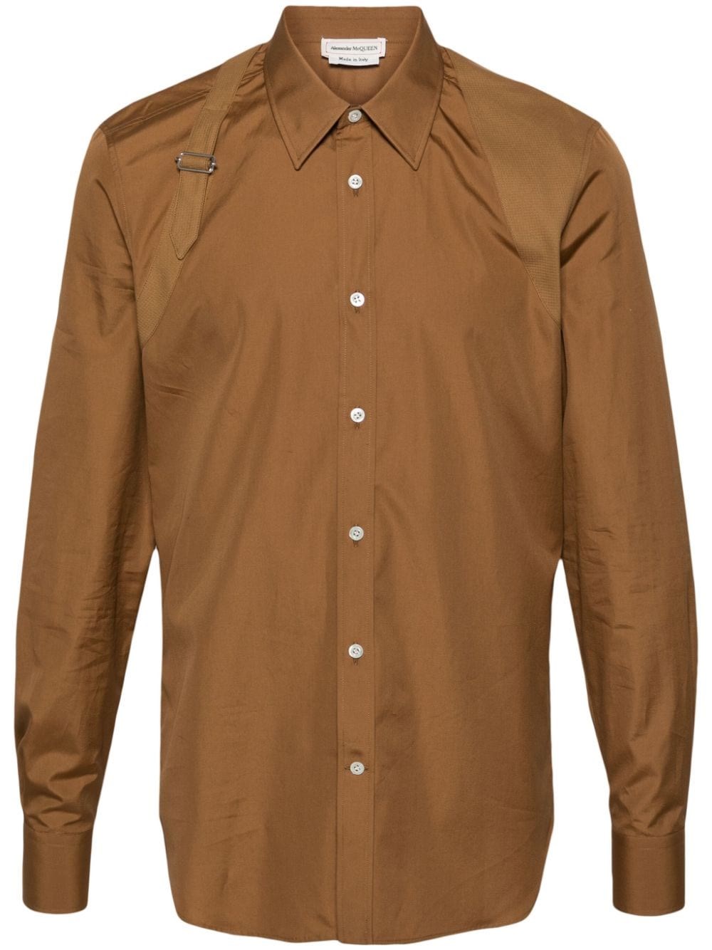 Shop Alexander Mcqueen Shirt With Buckle In Neutrals