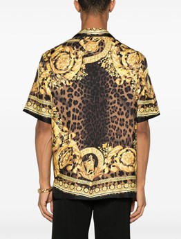 トップス Versace baroque Medusa T shirt Versace Tops | Versace Baroque Crop T-Shirt With Medusa Pin