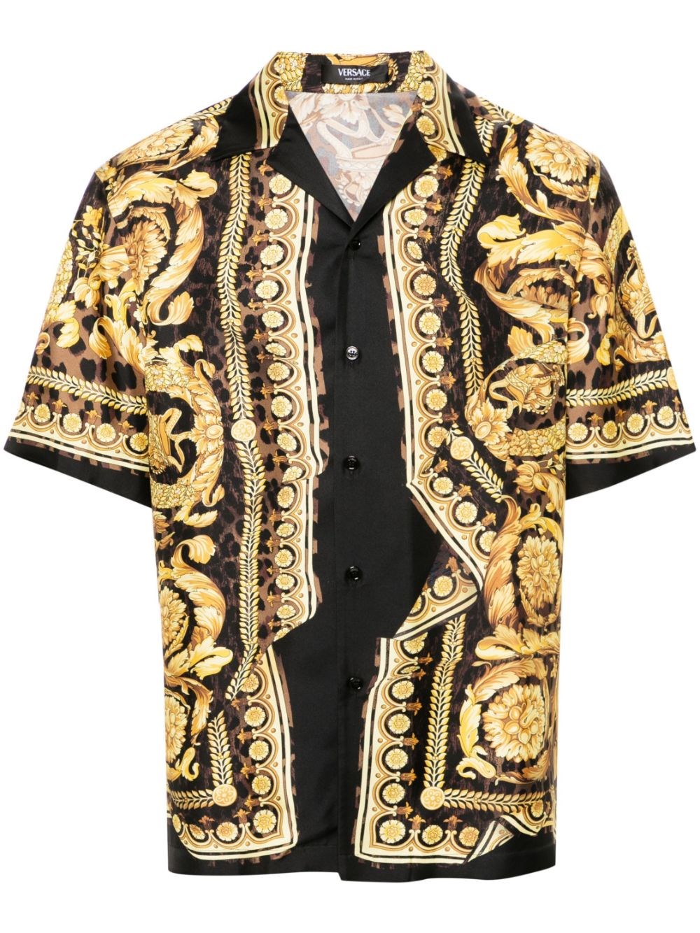 Shop Versace Baroque Print Shirt In Multi