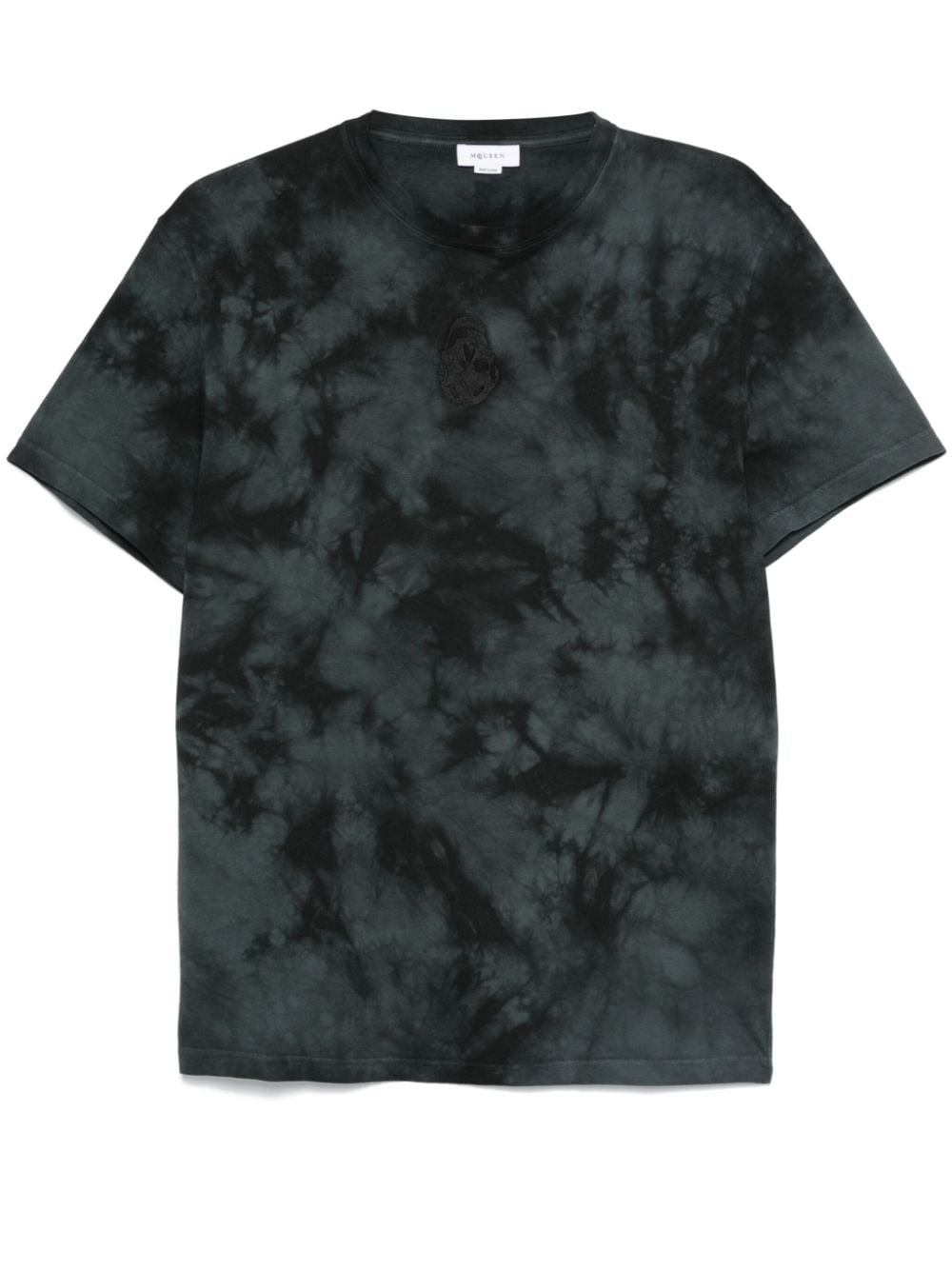 Shop Alexander Mcqueen Printed T-shirt In Black