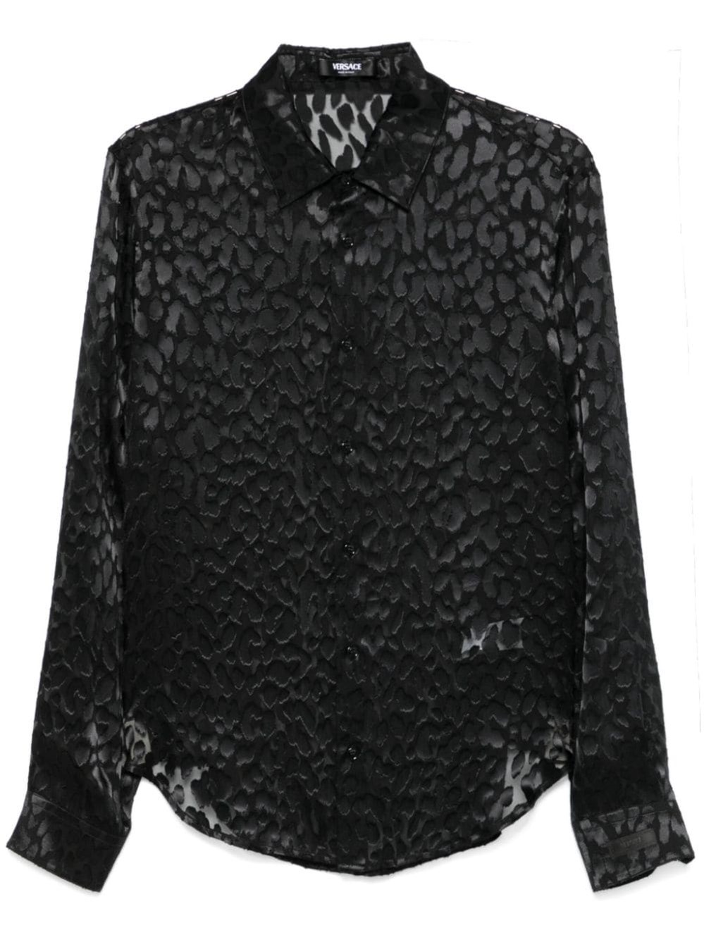 Shop Versace Shirt With Animal Print In Black  