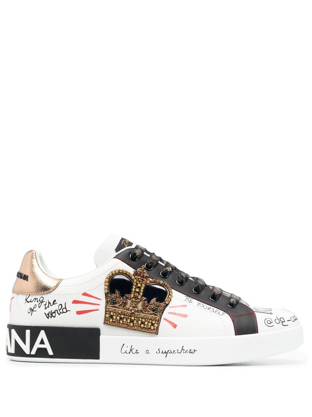 Shop Dolce & Gabbana 'king' Sneakers In White