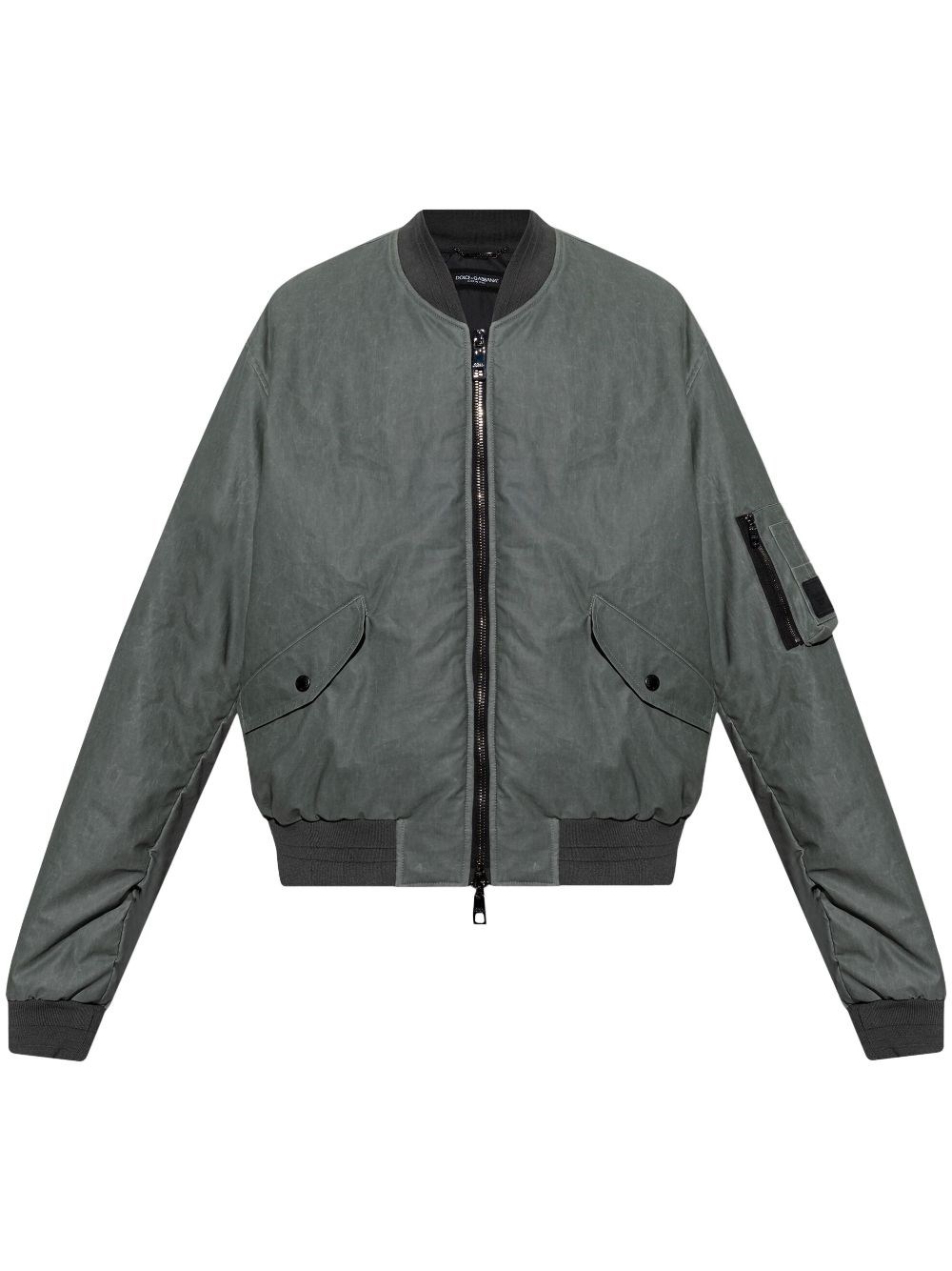 Shop Dolce & Gabbana Bomber Jacket In グレー