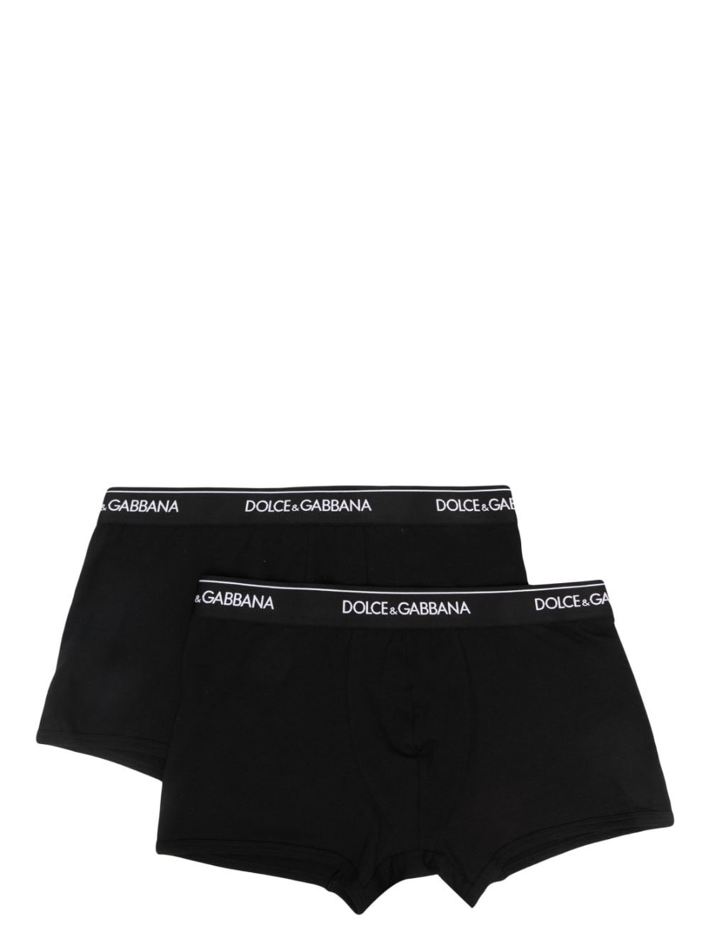 Shop Dolce & Gabbana Logo Boxers (2-pack) In Black  