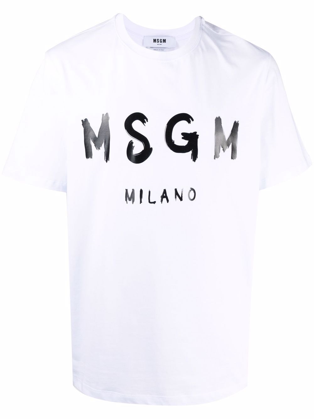 Msgm Logo Print Cotton T-shirt In White
