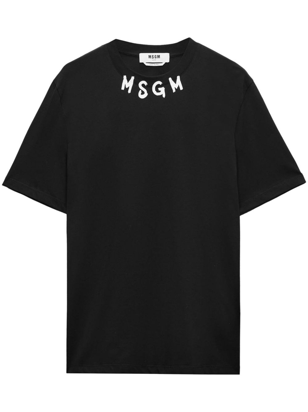 Shop Msgm T-shirt Logo In Black  