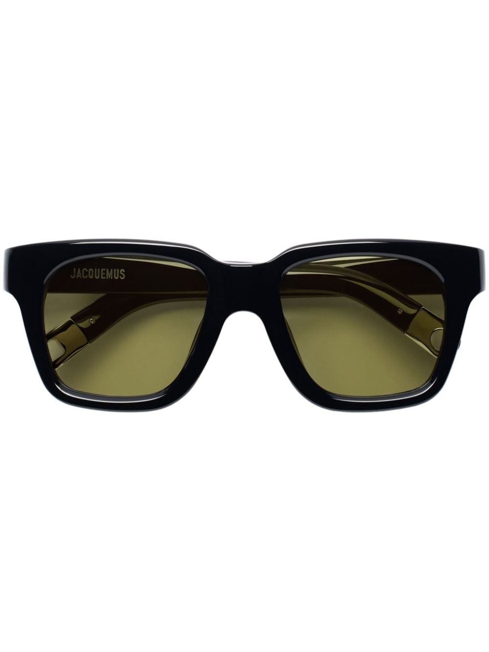 Shop Jacquemus 'le Lunettes' Sunglasses In Black  