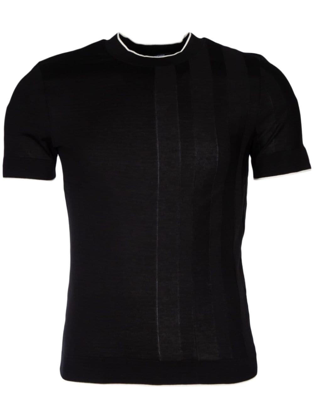 Shop Jacquemus Ribbed T-shirt In Black  