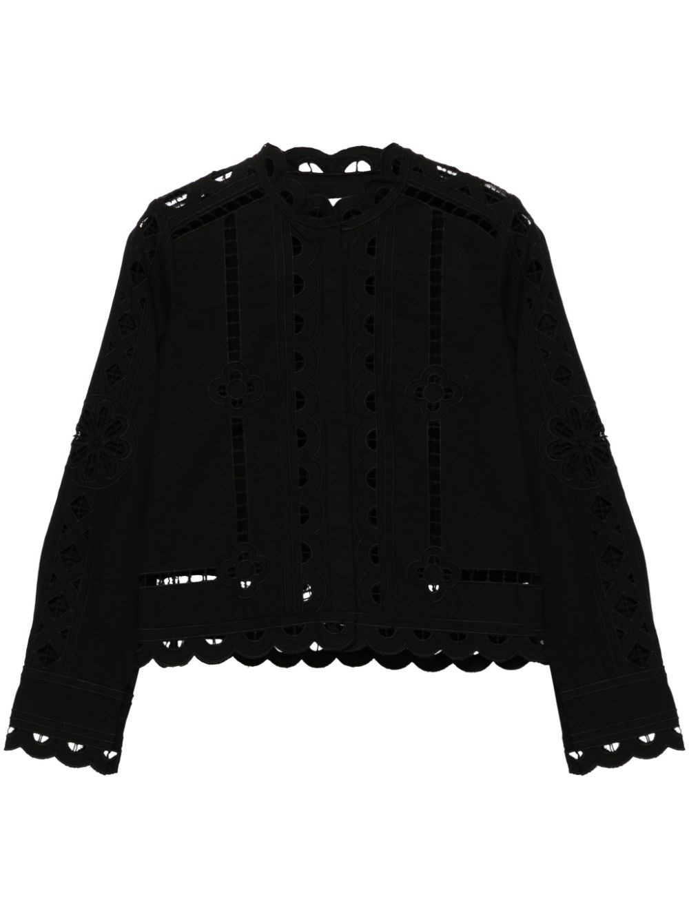 Shop Isabel Marant Sangallo Lace Blouse In Black  