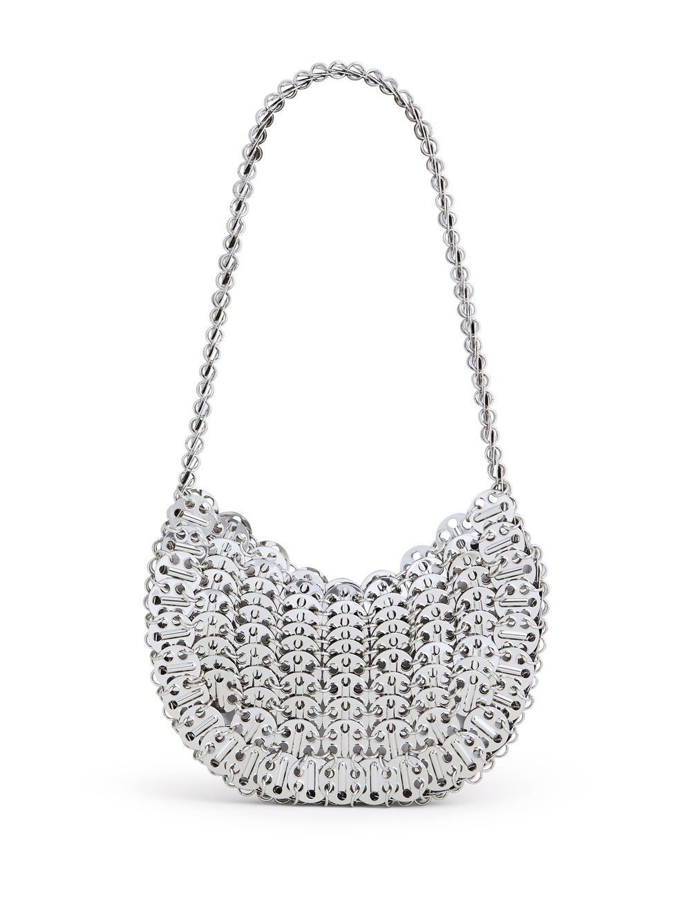 Shop Rabanne Iconic 1969 Moon Bag In Silver