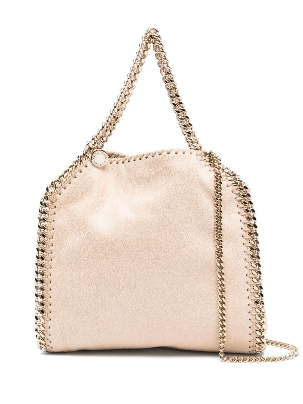 Shop Stella Mccartney Falabella Mini Tote Bag In Neutrals