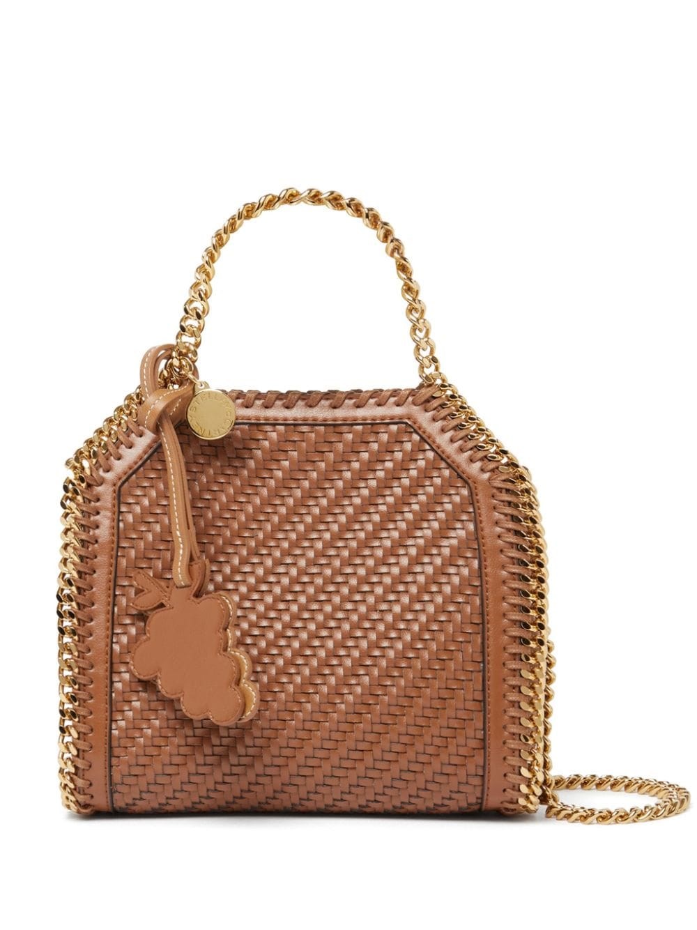 Stella Mccartney Falabella Woven Mini Bag In Brown