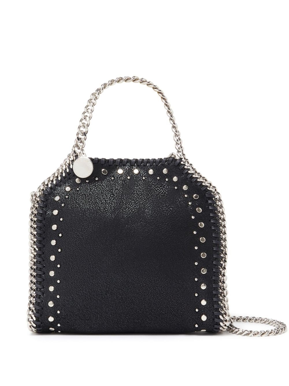 Shop Stella Mccartney Falabella Tiny Tote Bag In Black  