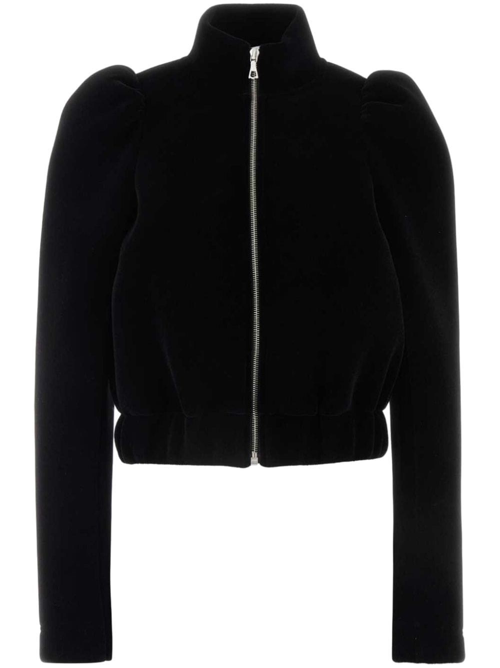 Shop Dries Van Noten Velvet Bomber Jacket In ブラック