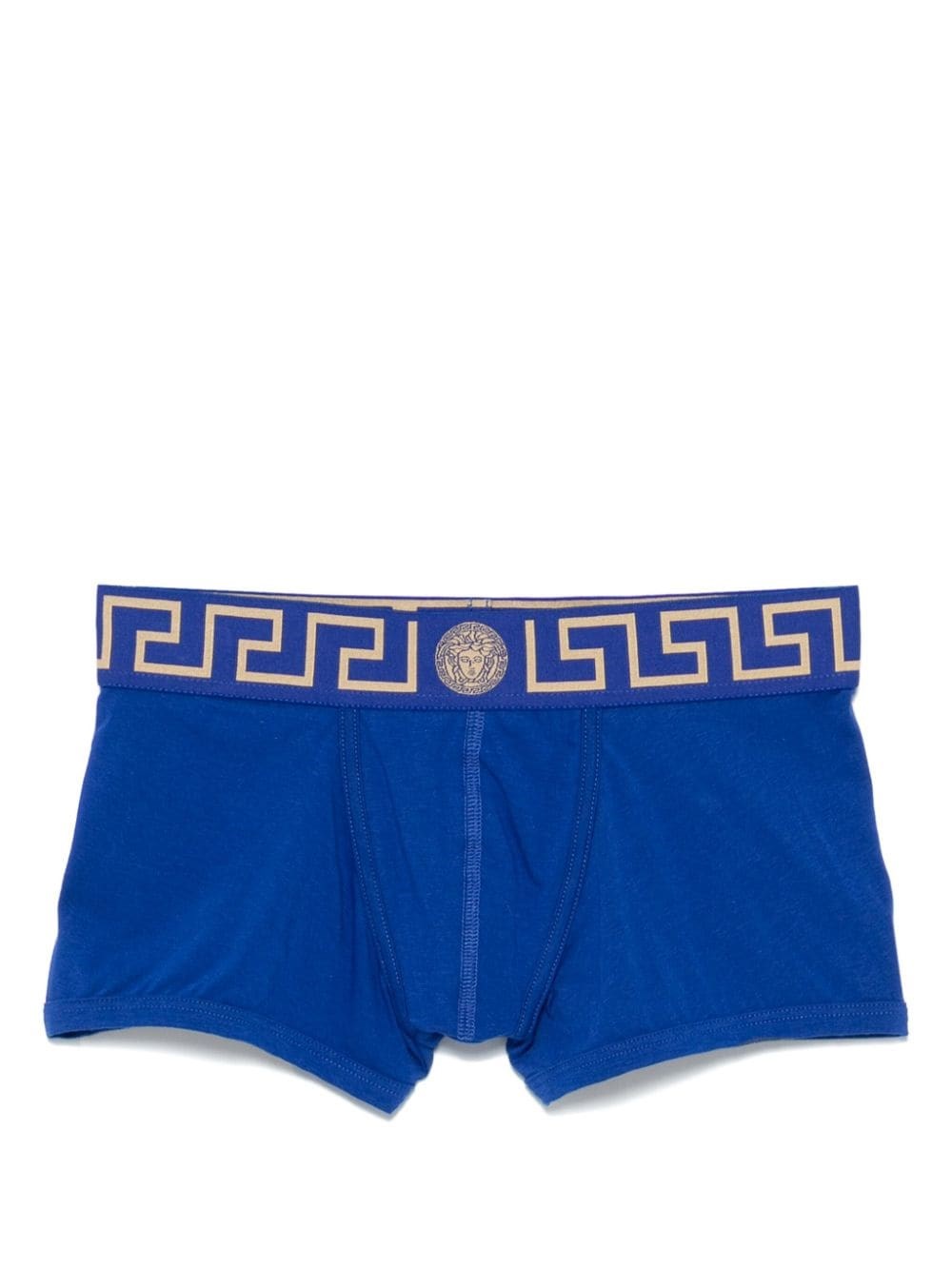 Shop Versace Boxer Logo In Blue