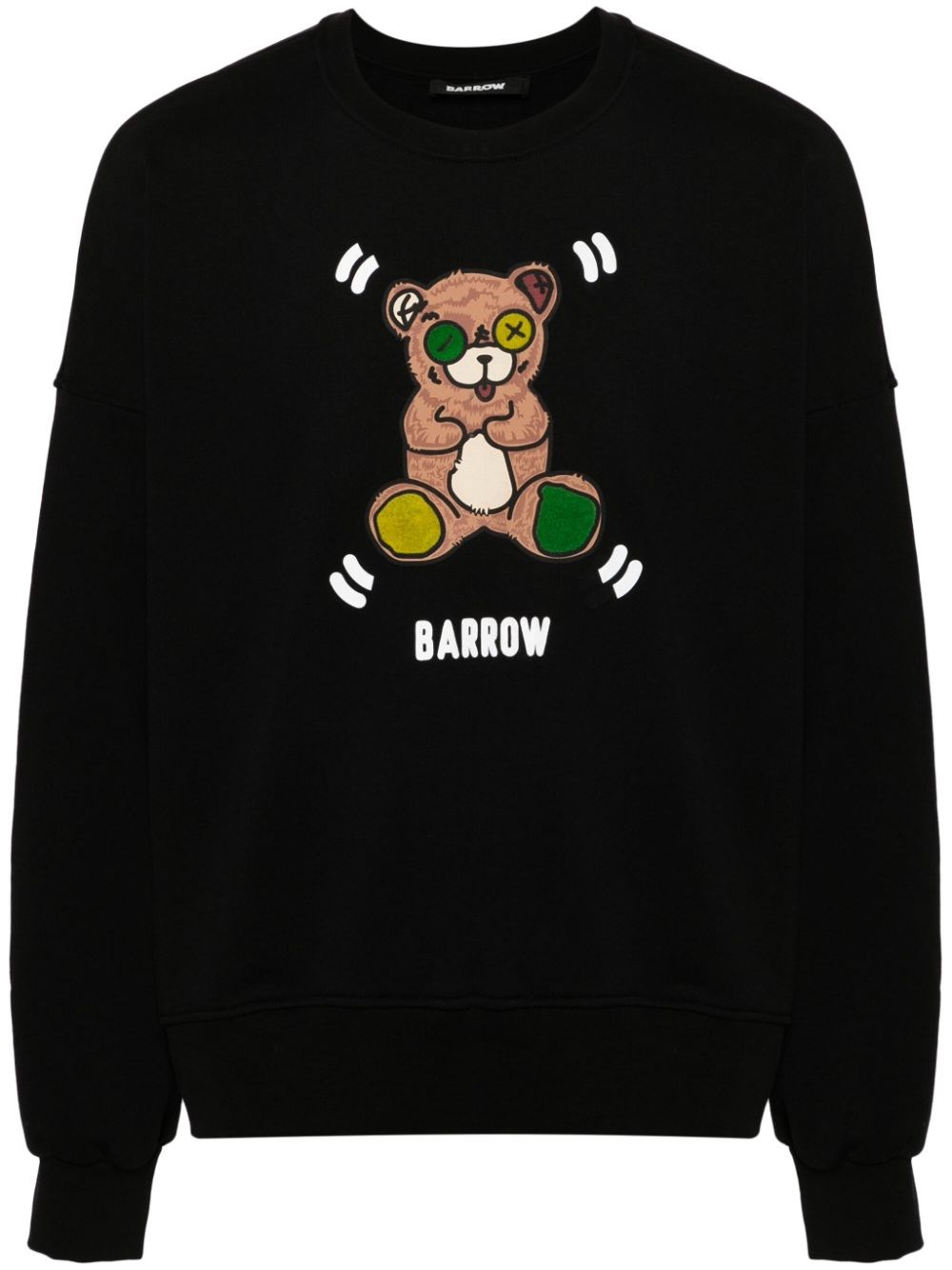 Shop Barrow Cotton Sweatshirt In Black  