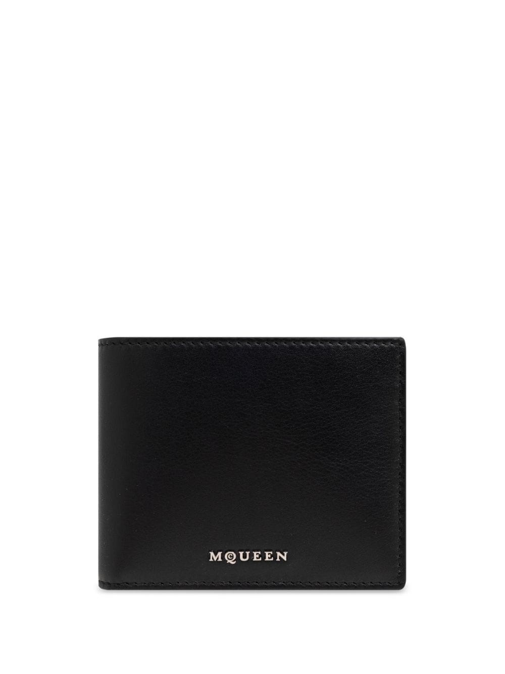 Shop Alexander Mcqueen Bi-fold Logo Wallet In Black  