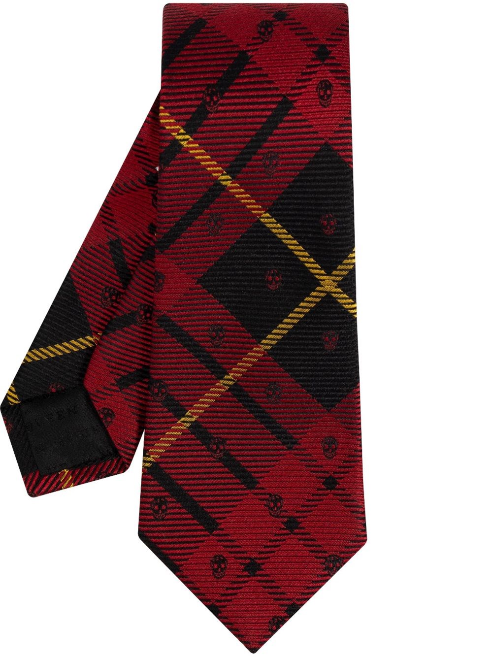 Shop Alexander Mcqueen Tartan Tie In Red